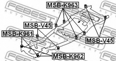 FEBEST msbk963 -  Втулка, балка моста