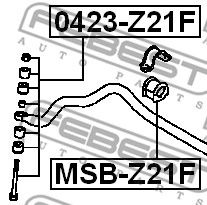 FEBEST msbz21f -  Втулка стабилизатора переднего