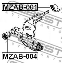 FEBEST mzab004 -  Подвеска, рычаг независимой подвески колеса