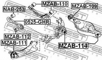 FEBEST mzab114 -  Втулка, рычаг колесной подвески