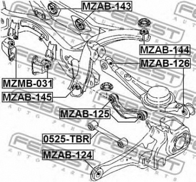 FEBEST mzab126 -  Подвеска, рычаг независимой подвески колеса