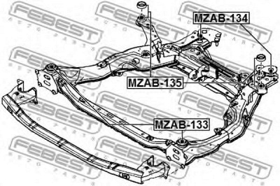 FEBEST mzab135 -  Сайленблок передней балки