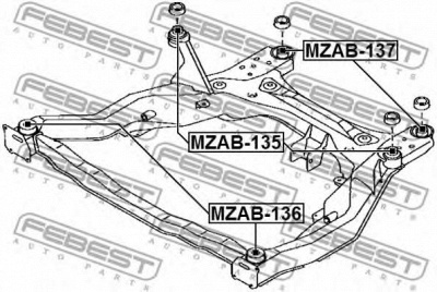 FEBEST mzab137 -  Сайленблок передней балки