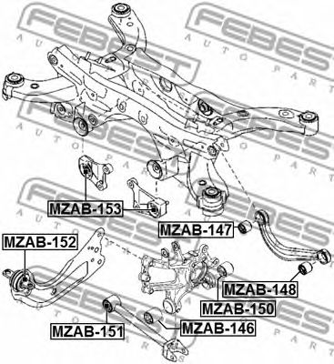 FEBEST mzab151 -  Подвеска, рычаг независимой подвески колеса