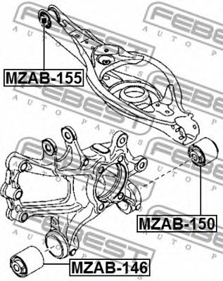FEBEST mzab155 -  Подвеска, рычаг независимой подвески колеса