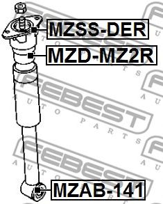 FEBEST mzdmz2r -  Отбойник заднего амортизатора