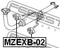 FEBEST mzexb02 -  Кронштейн крепления глушителя
