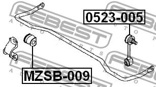 FEBEST mzsb009 -  Резинка стабилизатора заднего