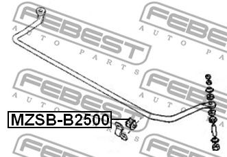 FEBEST mzsbb2500 -  Втулка переднего стабилизатора d26.4