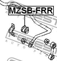 FEBEST mzsbfrr -  Втулка заднего стабилизатораd22.5