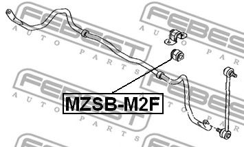 FEBEST mzsbm2f -  Втулка переднего стабилизатора