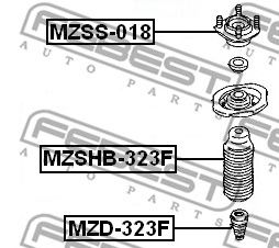 FEBEST mzshb323f -  Защитный колпак / пыльник, амортизатор