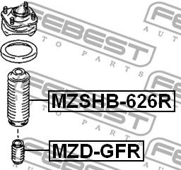 FEBEST mzshb626r -  Защитный колпак / пыльник, амортизатор