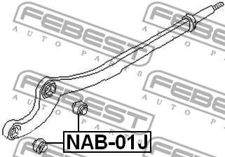 FEBEST nab01j -  Подвеска, рычаг независимой подвески колеса