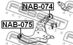 FEBEST nab075 -  Подвеска, рычаг независимой подвески колеса