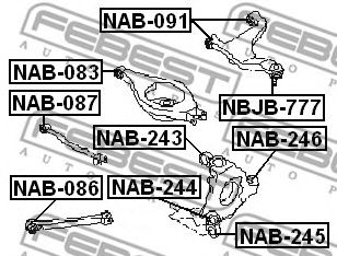 FEBEST nab083 -  Подвеска, рычаг независимой подвески колеса