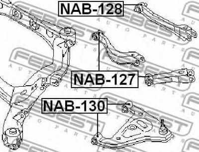 FEBEST nab130 -  Подвеска, рычаг независимой подвески колеса