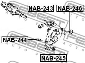 FEBEST nab246 -  Втулка, рычаг колесной подвески