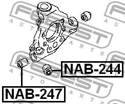 FEBEST nab247 -  Втулка, рычаг колесной подвески