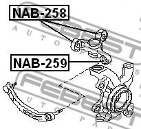FEBEST nab259 -  Втулка, рычаг колесной подвески