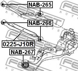 FEBEST nab267 -  Подвеска, рычаг независимой подвески колеса