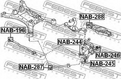 FEBEST nab288 -  Подвеска, рычаг независимой подвески колеса