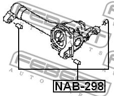 FEBEST nab298 -  Сайлентблок подушки дифференциала