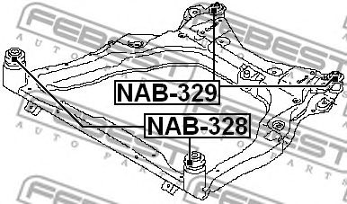 FEBEST nab329 -  Втулка, балка моста