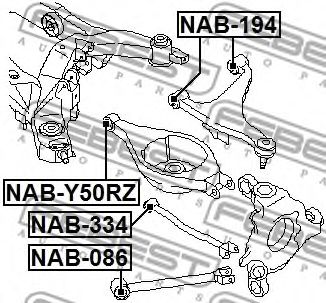 FEBEST nab334 -  Подвеска, рычаг независимой подвески колеса