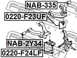 FEBEST nab335 -  Подвеска, рычаг независимой подвески колеса