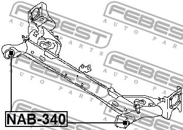 FEBEST nab340 -  Сайленблок задней балки