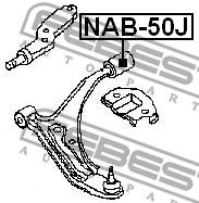 FEBEST nab50j -  Подвеска, рычаг независимой подвески колеса