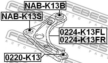 FEBEST nabk13s -  Подвеска, рычаг независимой подвески колеса