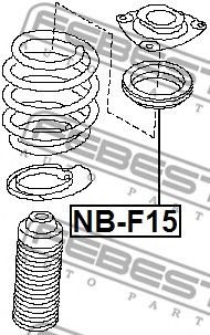 FEBEST nbf15 -  Подшипник качения, опора стойки амортизатора