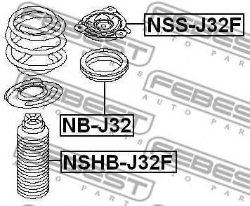 FEBEST nbj32 -  Подшипник качения, опора стойки амортизатора