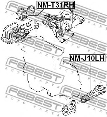 FEBEST nmt31rh -  Подушка двигателя правая
