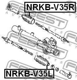 FEBEST nrkbv35l -  Пыльник рулевой рейки левый