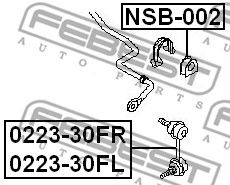 FEBEST nsb002 -  Втулка переднего стабилизатора