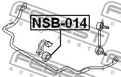 FEBEST nsb014 -  Втулка переднего стабилизатораd25
