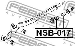 FEBEST nsb017 -  Подвеска, рычаг независимой подвески колеса