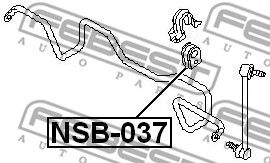 FEBEST nsb037 -  Втулка переднего стабилизатора d26