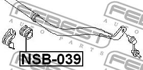 FEBEST nsb039 -  Втулка переднего стабилизатора