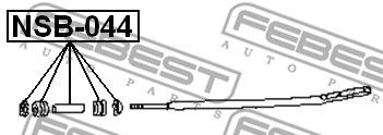 FEBEST nsb044 -  Подвеска, рычаг независимой подвески колеса