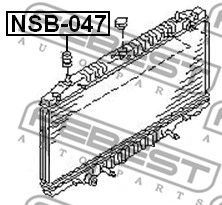 FEBEST nsb047 -  Втулка крепления радиатора