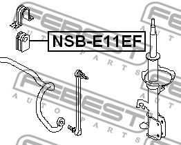 FEBEST nsbe11ef -  Втулка переднего стабилизатора