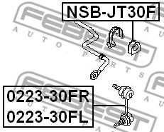 FEBEST nsbjt30f -  Втулка переднего стабилизатора