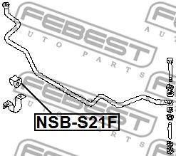 FEBEST nsbs21f -  Втулка переднего стабилизатораd21