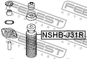 FEBEST nshbj31r -  Защитный колпак / пыльник, амортизатор