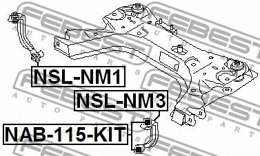 FEBEST nslnm3 -  Кронштейн подрамника переднего левый