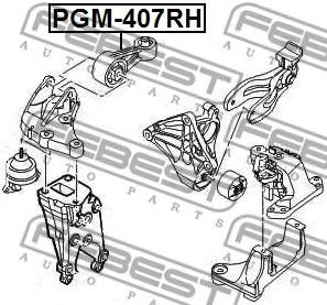 FEBEST pgm407rh -  Подушка двигателя правая